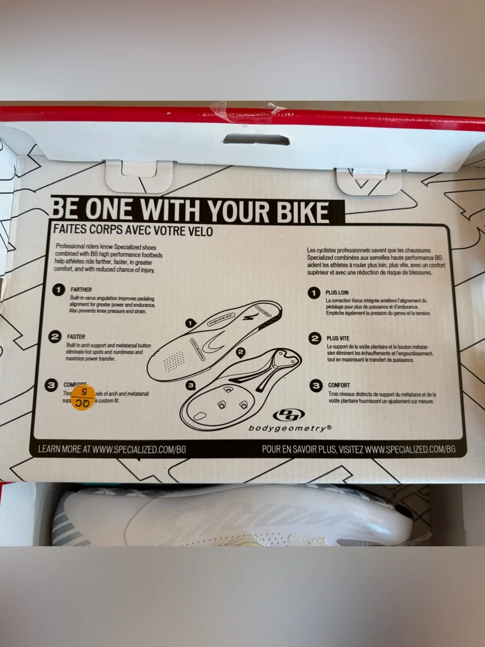 Specialized S-Works Road Cycling Shoes EU 38 US 7.25 White Silver Carbon BOA Box